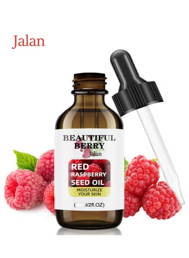 jalan 100% Cold-Pressed Raspberry Seed Oil (60ml) – Professional-Grade Anti-Aging Facial Base Oil – Natural Antioxidant for Glowing Skin – Fast Absorption, Non-Greasy - Image 1